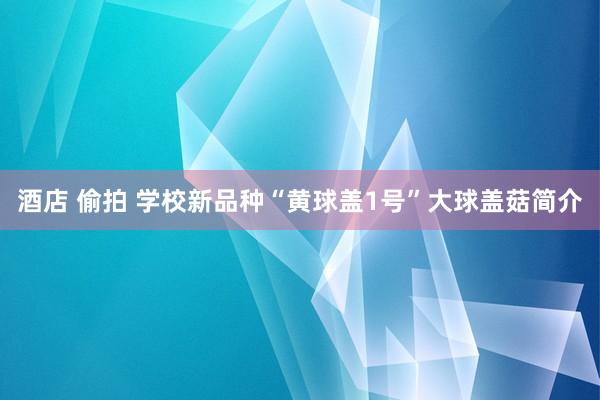 酒店 偷拍 学校新品种“黄球盖1号”大球盖菇简介