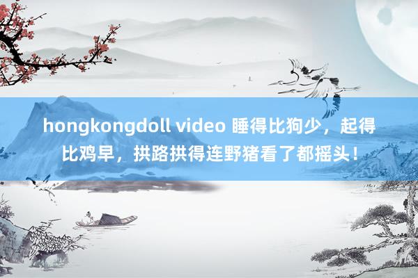 hongkongdoll video 睡得比狗少，起得比鸡早，拱路拱得连野猪看了都摇头！